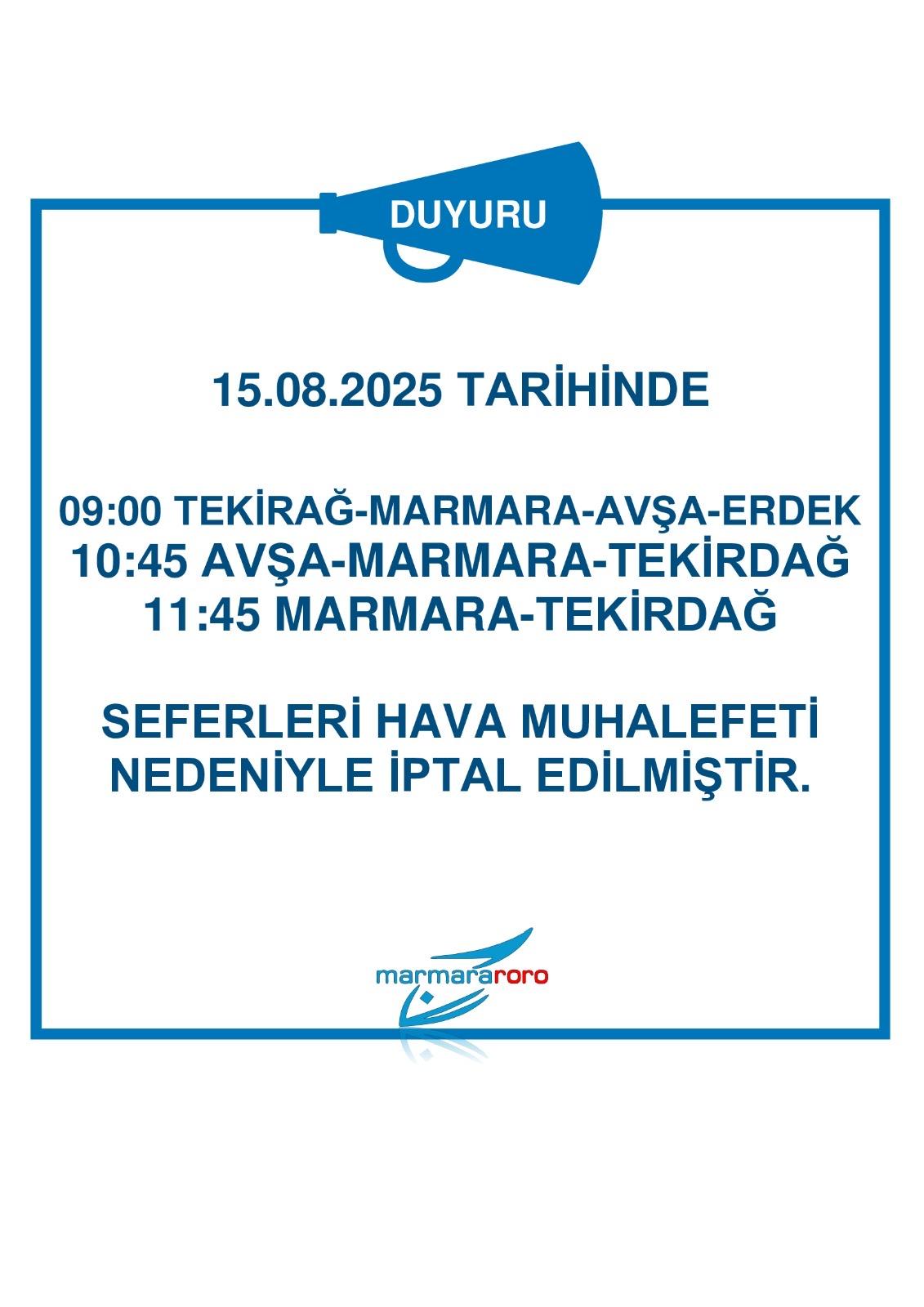 marmara roro seferler 
