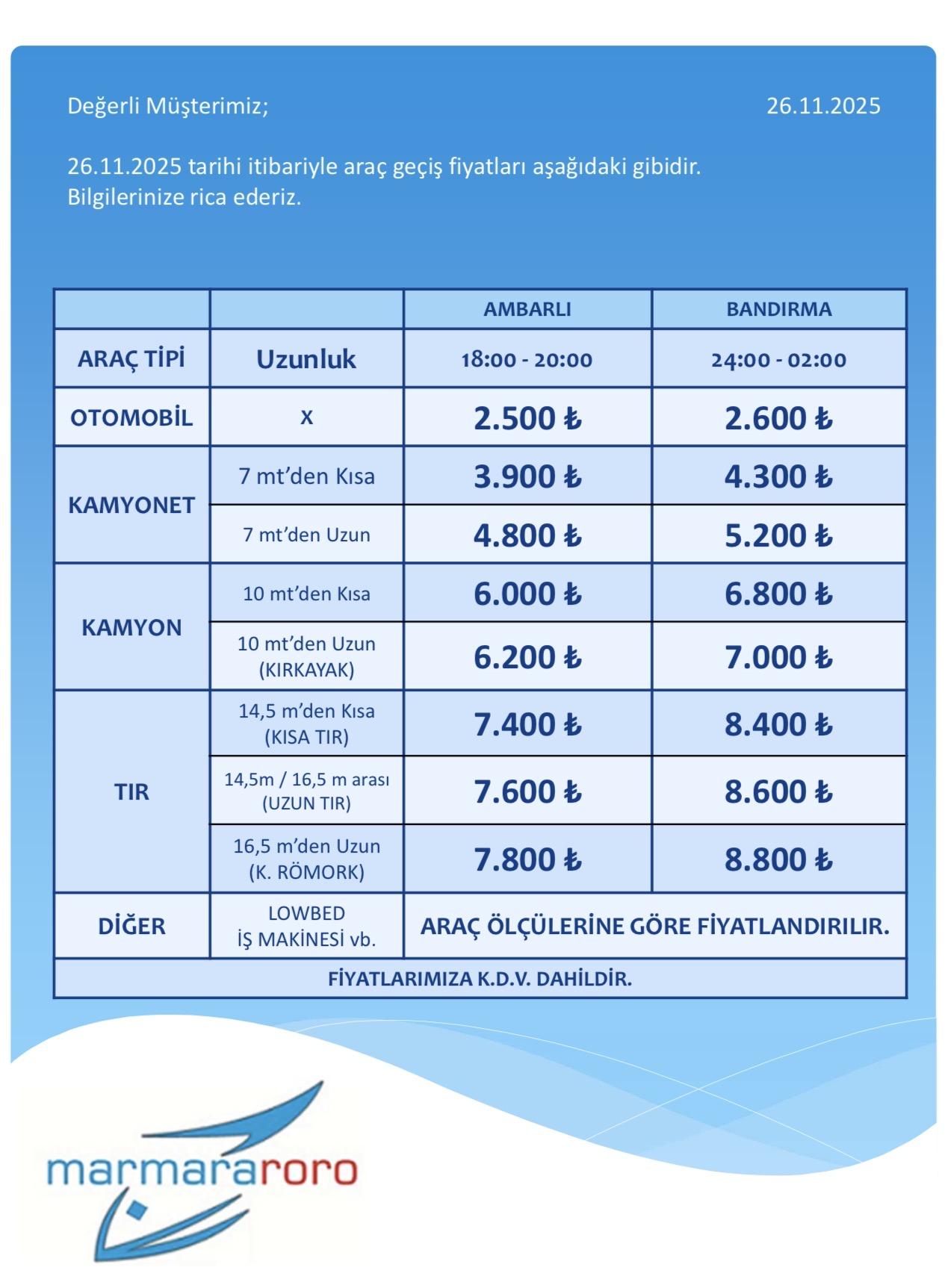 marmara roro seferler 